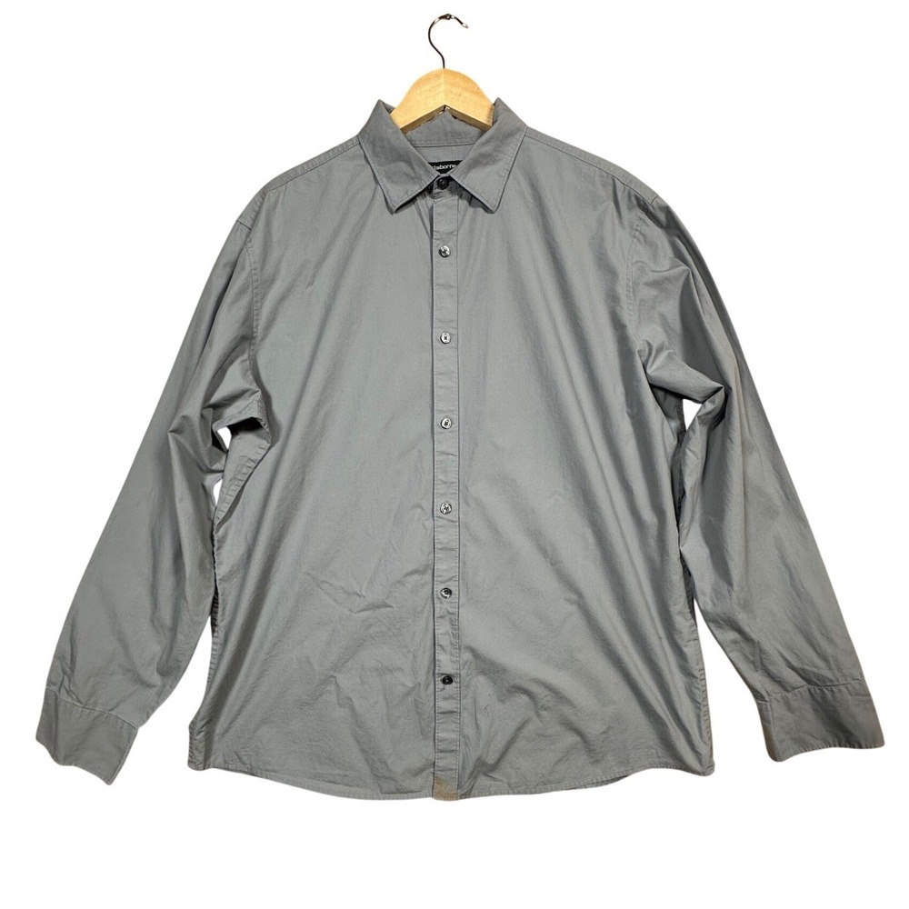 Claiborne Mens‎ XL Gray Long Sleeve Button Down Shirt